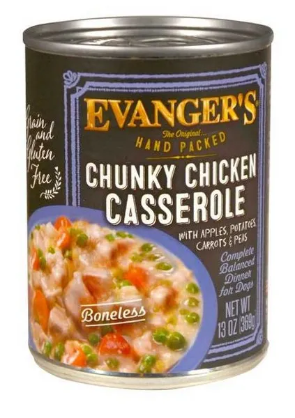 12/12 oz. Evanger's Super Premium Chunky Chicken Casserole For Dogs - Treat